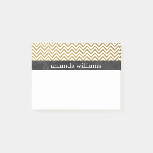 Post-it® Faux Gold Chevron (Devant)