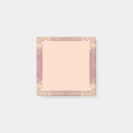 Post-it® Faux rose d'étincelle d'or de parties