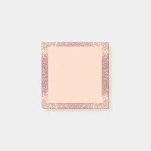 Post-it® Faux rose d'étincelle d'or de parties