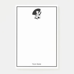 Post-it® Femme Art Déco au grand chapeau gants RL