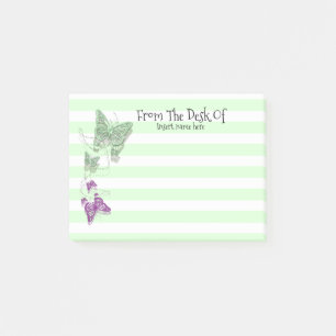 Post-it® Femme verte pourpre d'insectes de nature de