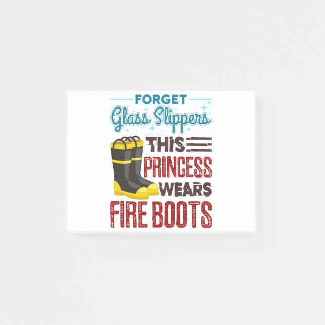 Post-it® Femmes Pompiers Cette Princesse Porte Des Bottes D (Devant)