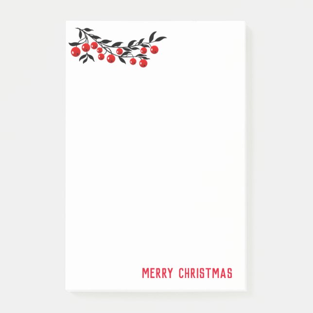 Post-it® Fêtes Post-it-Notes-Berries d'hiver (Devant)