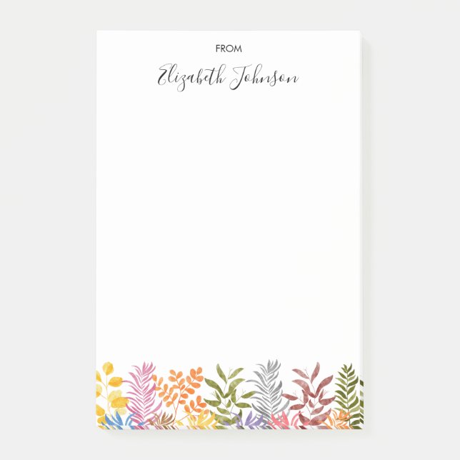 Post-it® Feuille d'automne aquarelle (Devant)