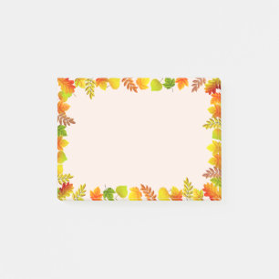 Post-it® Feuilles automnales sur le beige clair
