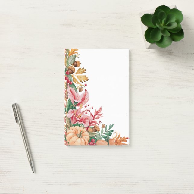 Post-it® Feuilles d'automne et Citrouille Cheer (Bureau)