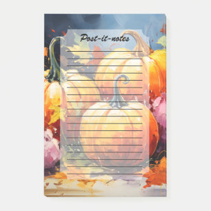 Post-it® Feuilles d'automne rustiques Citrouilles colorées