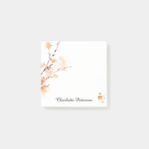 Post-it® Feuilles de érable orange aquarelle élégantes Auto