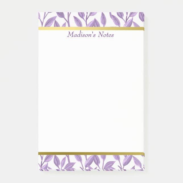 Post-it® Feuilles de lavande| Personnalisé (Devant)