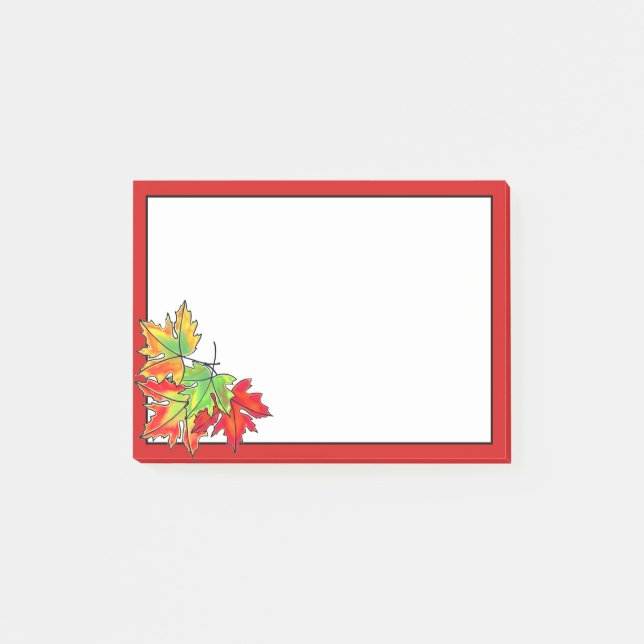 Post-it® Feuilles d'érable multicolores (Devant)