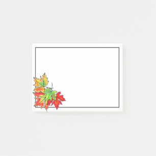 Post-it® Feuilles d'érable multicolores