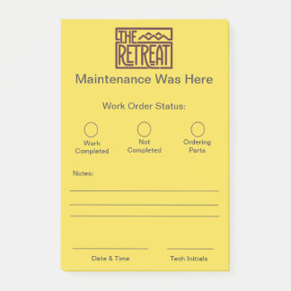 Post-it® Feuillets d'ordre de travail