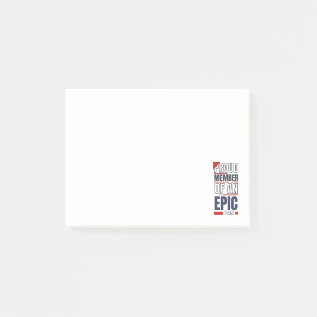 Post-it® Fier membre d'un bureau de travail d'équipe épique (Devant)