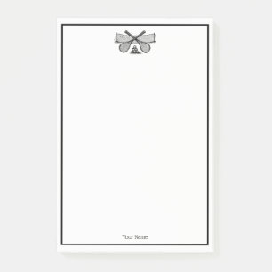 Post-it® Filet de tennis vintage sportif, raquettes croisée