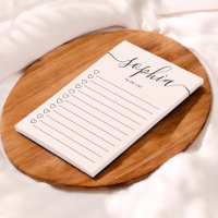 Fille à faire Liste Monogramme Calligraphie rose