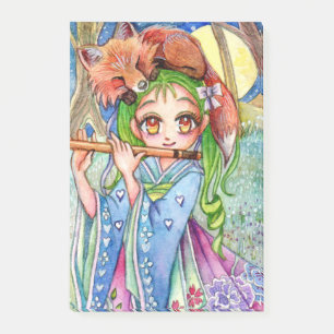 Post-it® Fille avec Renard dormant
