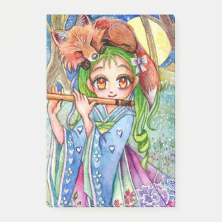 Post-it® Fille avec Renard dormant