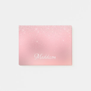 Post-it® Fille Blush Pink Silver Parties scintillant Nom pe