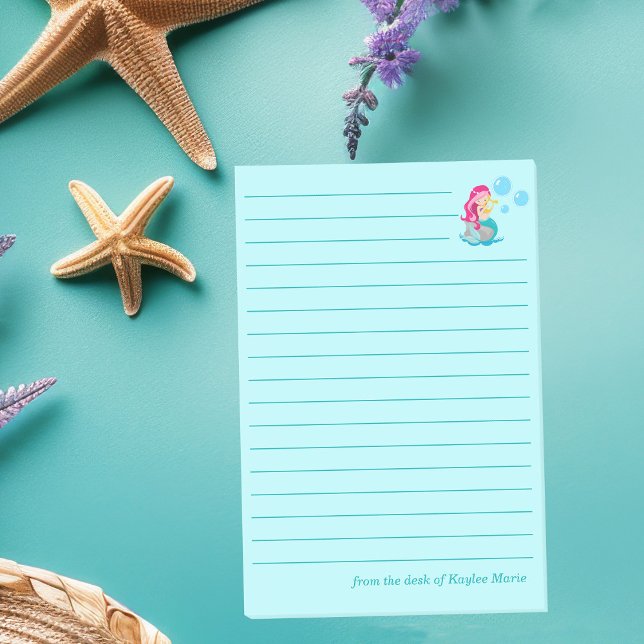 Post-it® Fille de sirène mignonne plage personnalisée avec  (Créateur téléchargé)