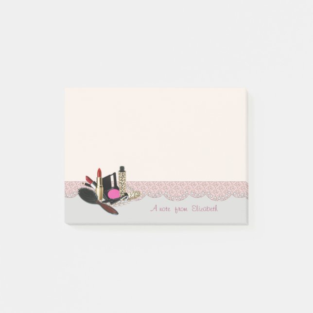 Post-it® Fille Moderne tendance, Dentelle, Maquillage (Devant)