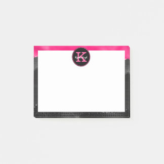 Post-it® Fille Noir Hot rose Glam Vagues Petite Rectangulai