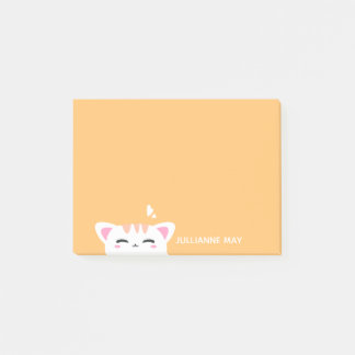 Post-it® Filles Nom Pastel Jaune Cute Kitty