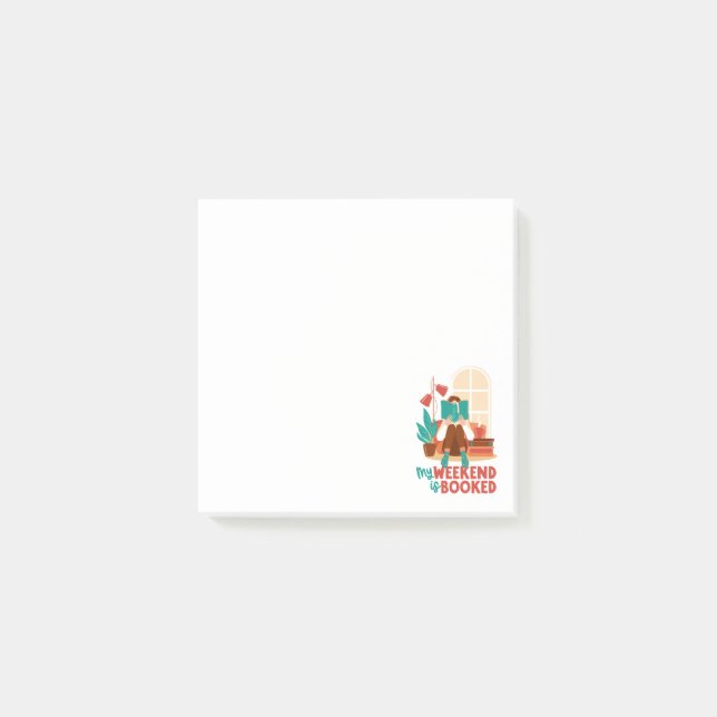Post-it® Fin de semaine pour les amateurs de lecture de liv (Devant)