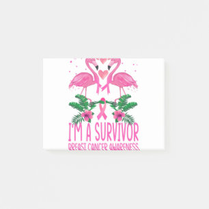 Post-it® Flamant rose Je suis un survivant Sensibilisation 