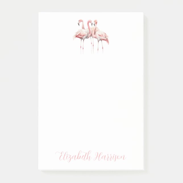 Post-it® Flamants roses rose tropicale personnalisés (Devant)