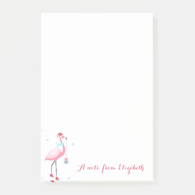 Post-it® Flamants roses roses adorables Présents Snowflakes (Devant)