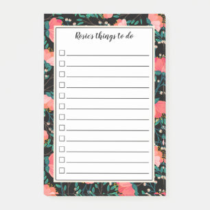 Post-it® Fleur & Berries Motif - Liste à cocher