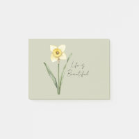 Fleur de jonquille verte blanche jaune