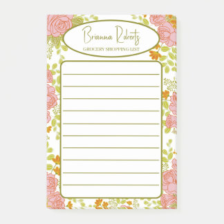 Post-it® Fleur de liste d'épicerie sur mesure