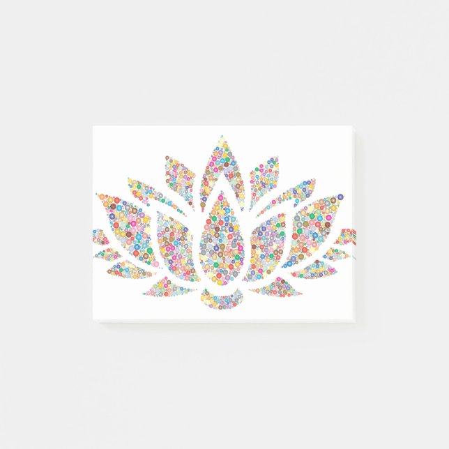 Post-it® Fleur de Lotus colorée (Devant)