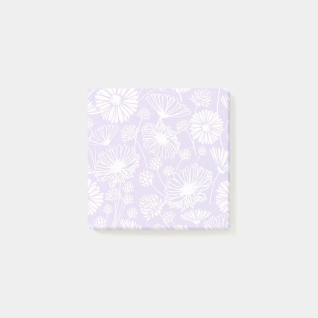 Post-it® Fleur douce (blanc | Lavande) (Devant)