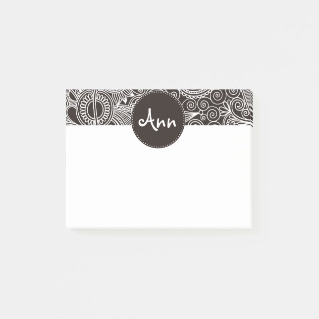 Post-it® Fleur Jungle Noir (Devant)
