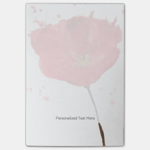 Post-it® Fleur peinte 2 de pavot d'aquarelle