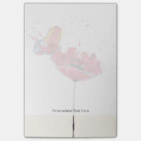 Fleur peinte stylisée de pavot d'aquarelle