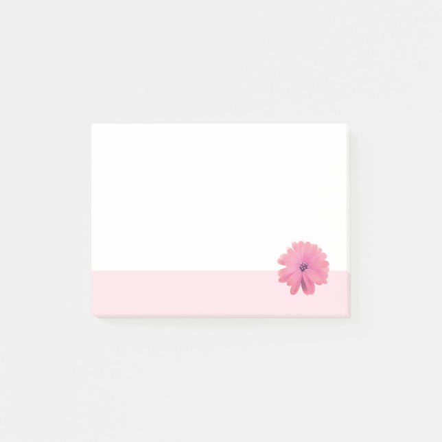 Post-it® Fleur rose bordure rose (Devant)