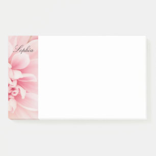 Post-it® Fleur rose et noir Nom du script, Vs 2