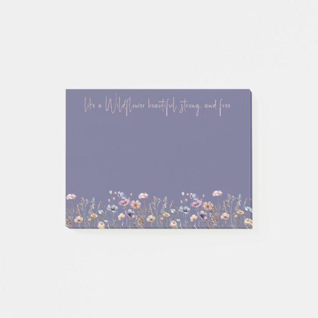 Post-it® Fleur sauvage aquarelle colorée (Devant)