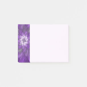 Post-it® Fleur Violette Psychedélique Art Fractal Abstrait