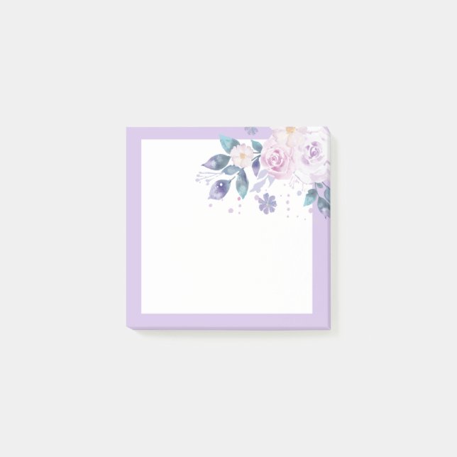 Post-it® fleuri violet, fleurs (Devant)