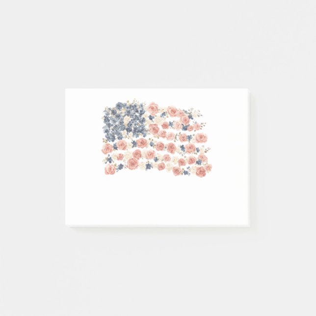 Post-it® Fleurs Bleu Blanc Rouge (Devant)