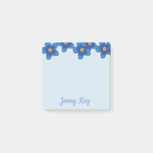 Post-it® Fleurs bleues, fleurs, dessin Notes de dessin