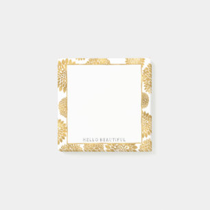 Post-it® Fleurs chics d'or