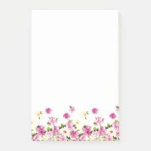 Post-it® Fleurs colorées adorables de fille en fleurs