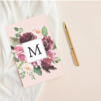 Fleurs d'aquarelle modernes Monogrammes