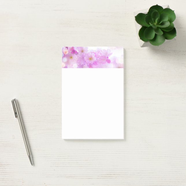 Post-it® Fleurs de fleurs de cerisier rose (Bureau)