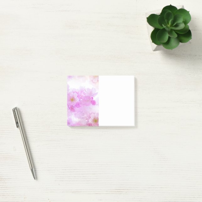 Post-it® Fleurs de fleurs de cerisier rose (Bureau)